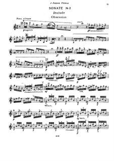 Sechs Sonaten für Violine, Op.27: Sonate Nr.2 by Eugène Ysaÿe