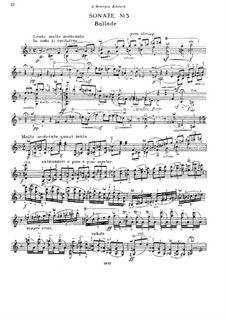 Sechs Sonaten für Violine, Op.27: Sonate Nr.3 by Eugène Ysaÿe