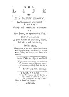 The Life of Miss Fanny Brown: Teil I by John Alcock