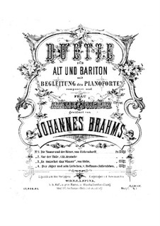 Duos für Stimmen und Klavier, Op.28: Vollständiger Satz by Johannes Brahms
