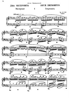 Zwei Impromptus für Klavier, Op.54: Impromptu Nr.1 by Alexander Glazunov