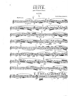 Suite für Flöte und Klavier, Op.34: Solostimme by Charles-Marie Widor