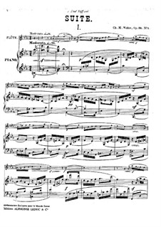 Suite für Flöte und Klavier, Op.34: Partitur by Charles-Marie Widor