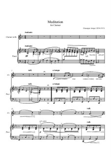 Meditation: Für Klarinette und Klavier by Giuseppe Arrigo