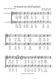 Es kommt ein Schiff geladen: Für Männerchor by folklore