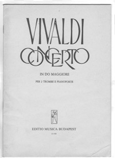 Konzert für zwei Trompeten und Streicher in C-Dur, RV 537: Version für zwei Trompeten und Klavier by Antonio Vivaldi