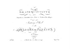 Quintett für Klavier, Klarinette (oder Violine), zwei Bratschen und Cello, Op.41: Quintett für Klavier, Klarinette (oder Violine), zwei Bratschen und Cello by Anton Eberl