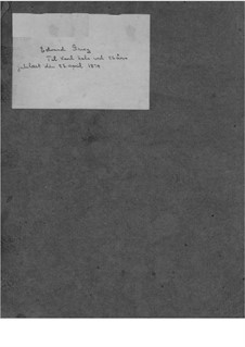 Cantata to Karl Hals, EG 164: Cantata to Karl Hals by Edvard Grieg