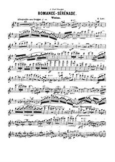 Romanze-Serenade: Für Violine und Klavier – Partitur und Violinstimme by Édouard Lalo