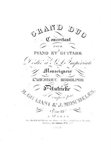 Gross Konzertduett für Gitarre und Klavier: Gitarrenstimme by Mauro Giuliani