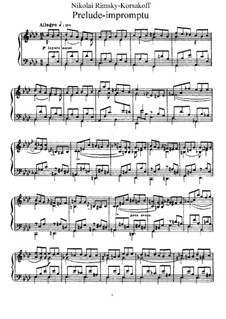 Zwei Stücke, Op.38: Nr.1 Präludium-Impromptu by Nikolai Rimsky-Korsakov