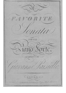 Sonate für das Klavier: Sonate für das Klavier by Giovanni Paisiello