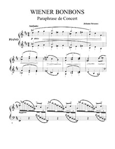 Konzert-Paraphrase über 'Wiener Bonbons' von J. Strauss: Für Klavier by Julie Rivé-King