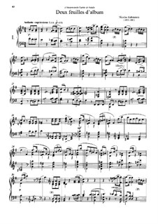 Zwei Albumblätter: Zwei Albumblätter by Nikolay Grigoryevich Rubinshtein