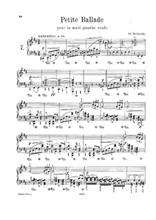 Kleine Ballade für die linke Hand: Für Klavier by Adolf Ruthardt