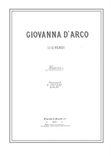 Giovanna d'Arco: Marsche, für Klavier, sechshändig by Giuseppe Verdi