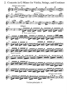Violinkonzert Nr.2 in g-Moll 'Sommer', RV 315: Violine Solo Stimme by Antonio Vivaldi