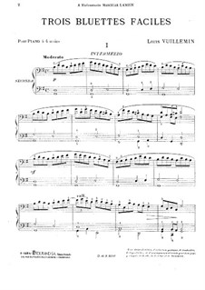 Trois bluettes faciles: No.1 Intermezzo by Louis Vuillemin