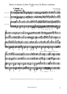 Suite ré mineur à deux Violes avec la Basse continue, Op.14: Suite ré mineur à deux Violes avec la Basse continue by Klaus Miehling