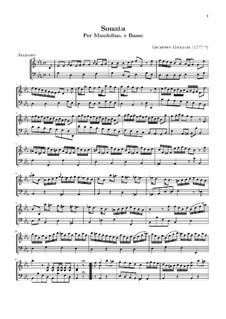 Sonate für Mandoline und Basso Continuo in Es-Dur: Sonate für Mandoline und Basso Continuo in Es-Dur by Giuseppe Giuliano