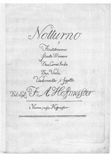 Nocturne für Flöte und Orchester: Nocturne für Flöte und Orchester by Franz Anton Hoffmeister