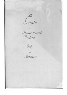 Sonate für Flöte, Violine und Basso Continuo: Sonate für Flöte, Violine und Basso Continuo by Ignaz Holzbauer
