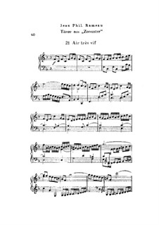 Zoroastre, RCT 62: Dances No.21-23, for piano by Jean-Philippe Rameau