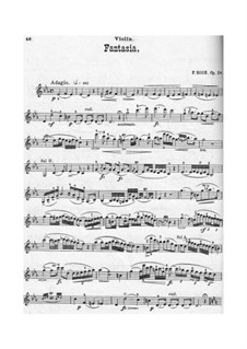 Fantasie für Violine und Klavier, Op.24: Solostimme by Pierre Rode