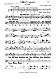 Little Symphony in G Major: Für Streichtrio by Antonio Vivaldi