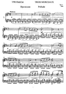 Drei Klavierstücke, Op.11: Vollsammlung by Anatoli Ljadow