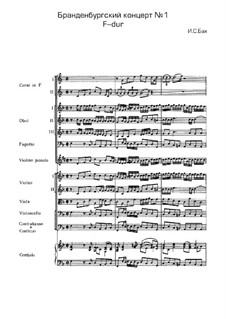 Brandenburgisches Konzert Nr.1 in F-Dur, BWV 1046: Teil I by Johann Sebastian Bach