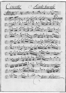 Konzert für Flöte und Orchester in G-Dur: Konzert für Flöte und Orchester in G-Dur by Antonio Filtz