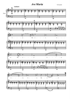 Ave Maria: Klavierauszug mit Singstimmen by Giulio Caccini