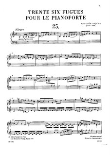 Sechsunddreissig Fugen, Op.36: Nr.25-36 by Anton Reicha