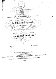 Divertimento über Thema aus 'Die Regimentstochter' von Donizetti, Op.35: Divertimento über Thema aus 'Die Regimentstochter' von Donizetti by Edouard Wolff