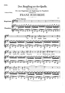 Der Jüngling an der Quelle, D.300: A-Dur by Franz Schubert