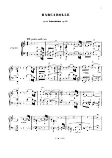 Barkarole in A-Dur, Op.60: Barkarole in A-Dur by Sigismond Thalberg