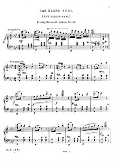 Transcription of Popular Melodies: Das Klare Auge, Op.78 by Brinley Richards