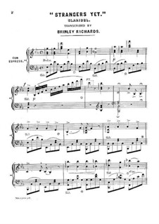 Strangers Yet: Version für Klavier (E Flat Major) by Claribel