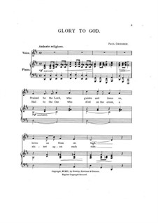 Glory to God: Glory to God by Paul Dresser