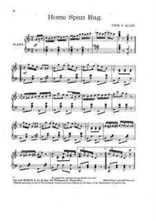 Home Spun Rag: Home Spun Rag by Thos. S. Allen