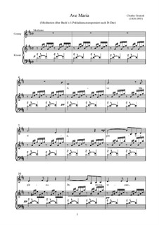 Ave Maria: Für Stimme und Klavier (D Dur) by Johann Sebastian Bach, Charles Gounod