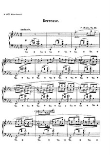 Wiegenlied in Des-Dur, Op.57: Für Klavier by Frédéric Chopin