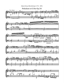 Präludium in G-Dur, Op.3 No.8: Präludium in G-Dur by Johann Georg Albrechtsberger
