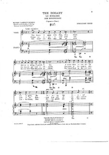 Der Rosenkranz: Partitur für Sopran (oder Tenor) und Klavier by Ethelbert Woodbridge Nevin