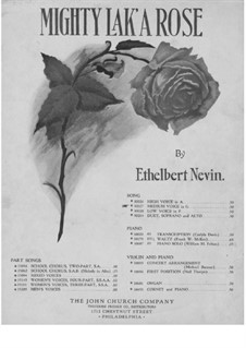 Mighty lak’ a Rose: In G-Dur by Ethelbert Woodbridge Nevin