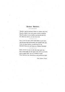 Mother Machree: in D-Dur by Ernest R. Ball, Chauncey Olcott