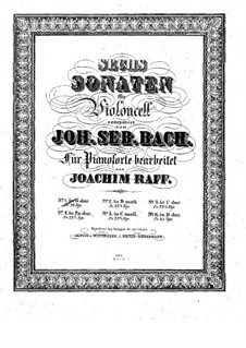 Suite für Cello Nr.1 in G-Dur, BWV 1007: Bearbeitung für Klavier by Johann Sebastian Bach