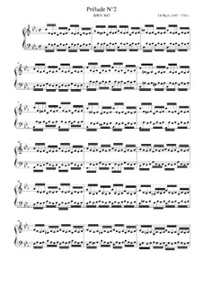 Präludium und Fuge Nr.2 in c-Moll, BWV 847: Für Tasteninstrument by Johann Sebastian Bach