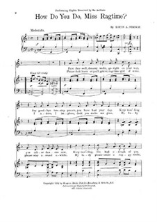 How Do You Do, Miss Ragtime: How Do You Do, Miss Ragtime by Louis Achille Hirsch